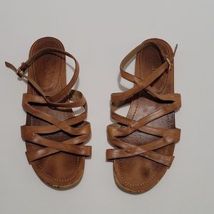 Prada Leather Strappy Flat Sandals